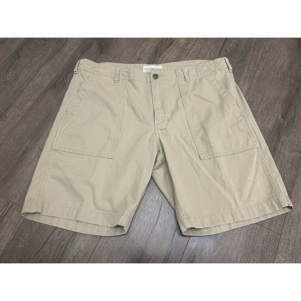 Denim & Supply Ralph Lauren Shorts Men’s 38 Baker Utility 9” Beige